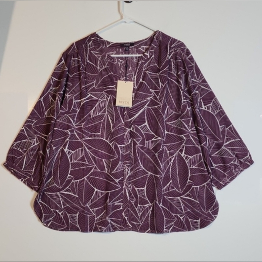 NYDJ Pintuck Blouse NWT Size 1X